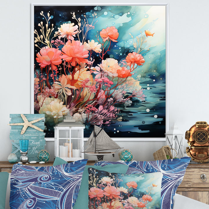 Romantic underwater Coral Paradise - Coral Wall Decor