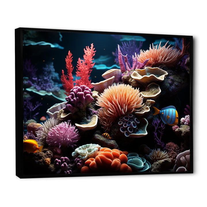 Tranquility coral Reef Serenity - Blue Coral Wall Art