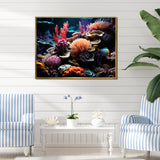 Tranquility coral Reef Serenity - Blue Coral Wall Art