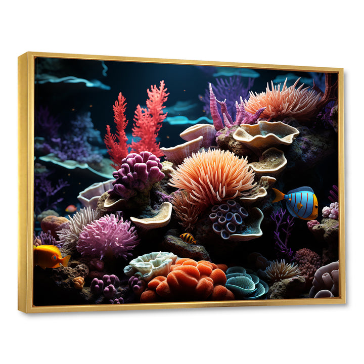 Tranquility coral Reef Serenity - Blue Coral Wall Art