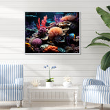 Tranquility coral Reef Serenity - Blue Coral Wall Art