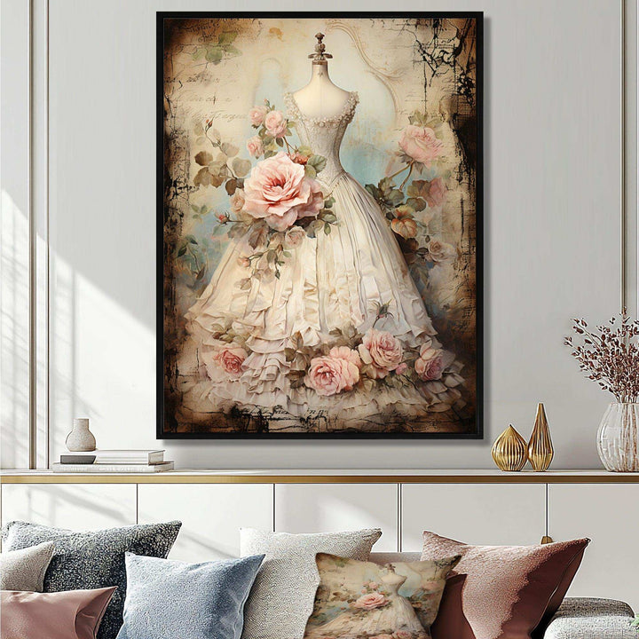 Vintage Fashion dress elegance II - Fashion Canvas Wall Art