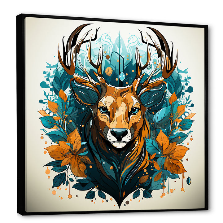 Tranquil Graze Deer in Nature - Deer Bedroom Wall Art