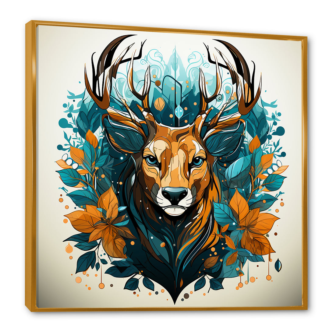 Tranquil Graze Deer in Nature - Deer Bedroom Wall Art