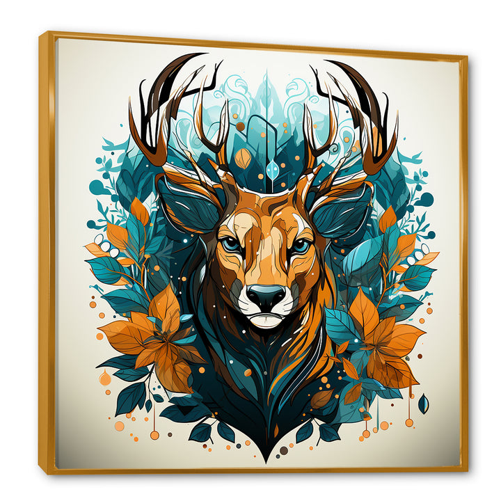Tranquil Graze Deer in Nature - Deer Bedroom Wall Art