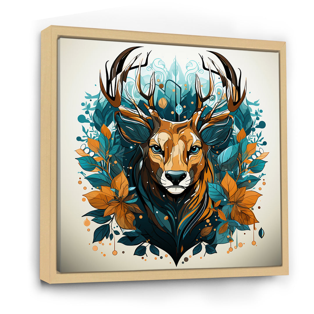 Tranquil Graze Deer in Nature - Deer Bedroom Wall Art