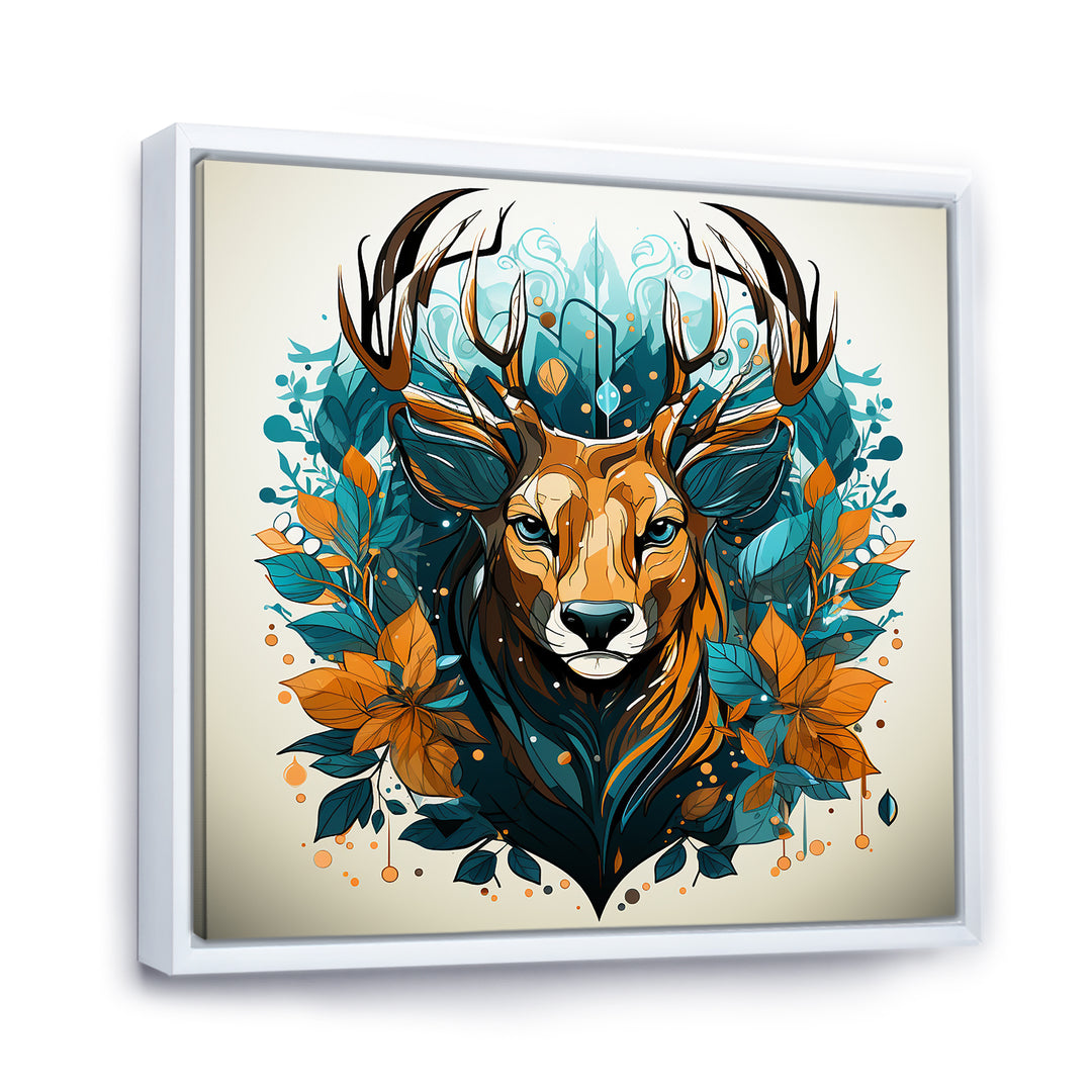 Tranquil Graze Deer in Nature - Deer Bedroom Wall Art