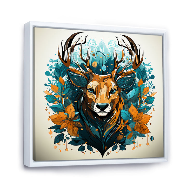 Tranquil Graze Deer in Nature - Deer Bedroom Wall Art