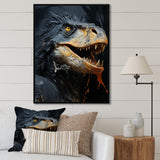 Grey Raptor Dinosaur - Dinosaur Wall Decor