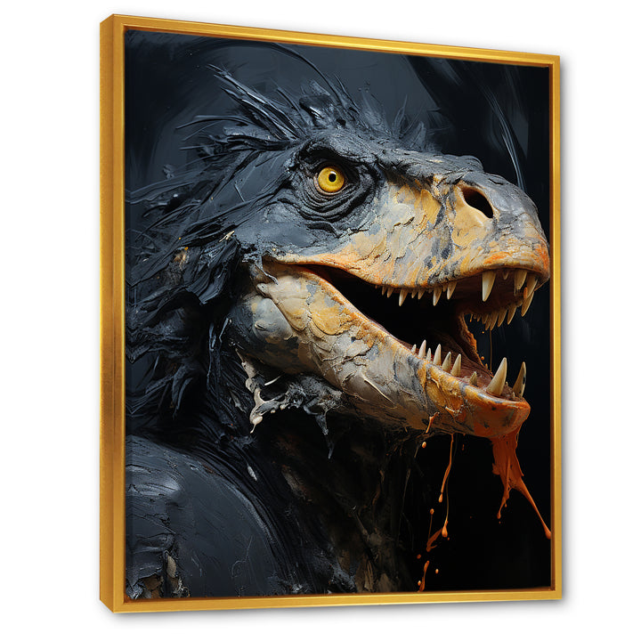 Grey Raptor Dinosaur - Dinosaur Wall Decor