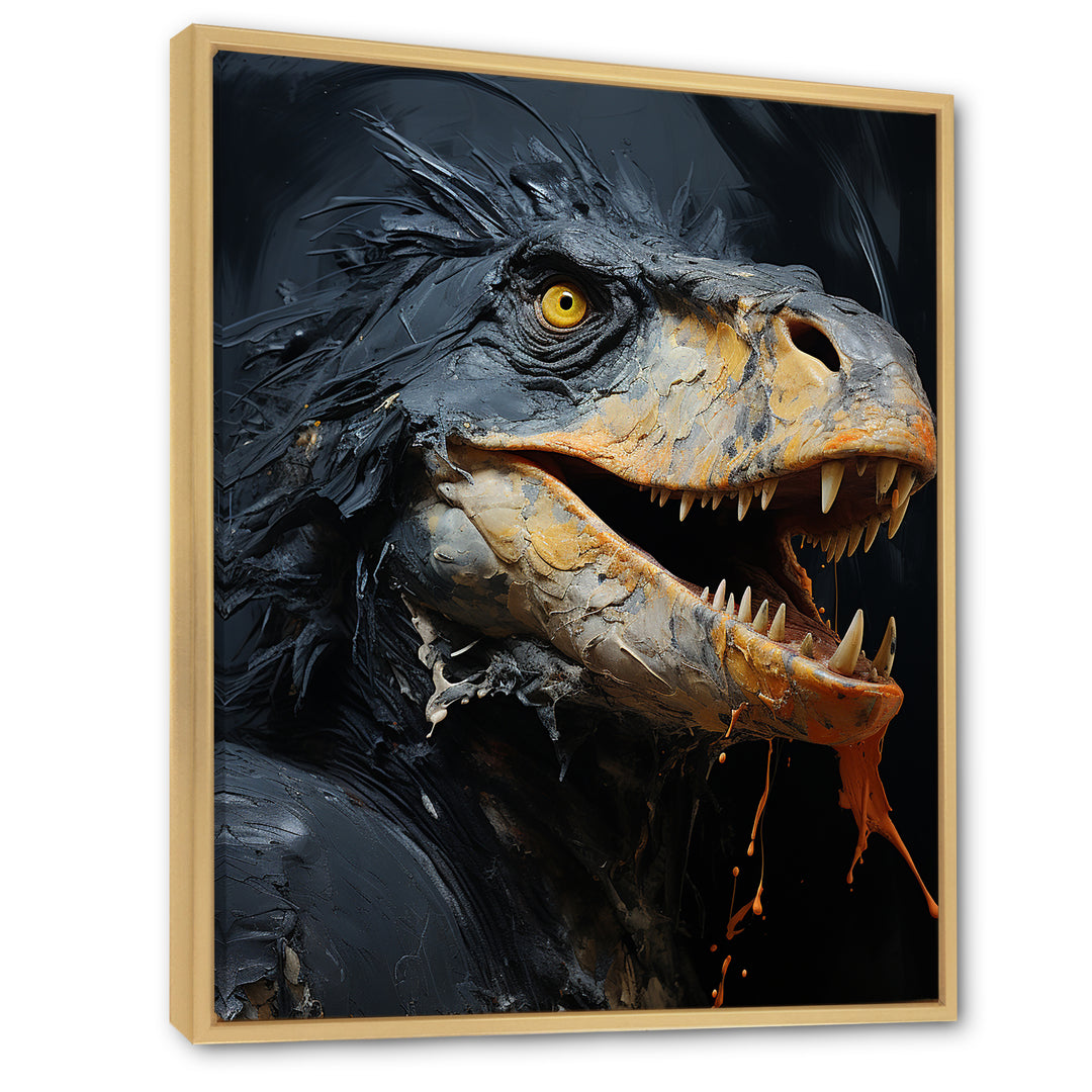 Grey Raptor Dinosaur - Dinosaur Wall Decor