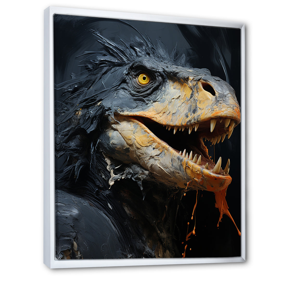 Grey Raptor Dinosaur - Dinosaur Wall Decor