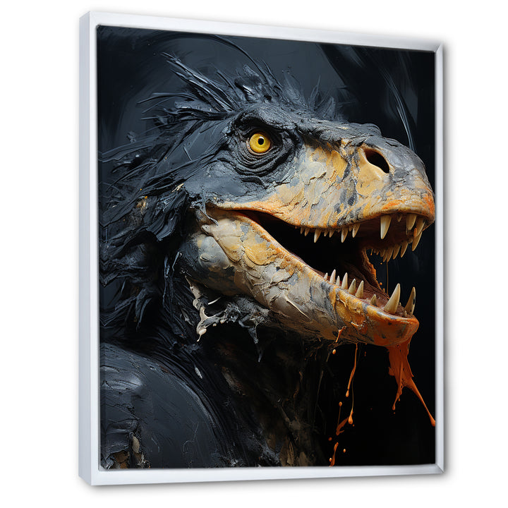 Grey Raptor Dinosaur - Dinosaur Wall Decor