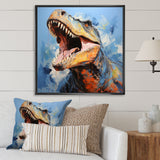 Blue dinosaur hunters - Dinosaur Wall Art Prints