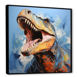 Blue dinosaur hunters - Dinosaur Wall Art Prints