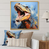 Blue dinosaur hunters - Dinosaur Wall Art Prints