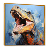 Blue dinosaur hunters - Dinosaur Wall Art Prints