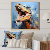 Blue dinosaur hunters - Dinosaur Wall Art Prints