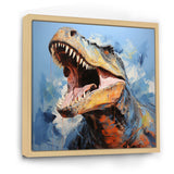 Blue dinosaur hunters - Dinosaur Wall Art Prints
