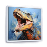 Blue dinosaur hunters - Dinosaur Wall Art Prints