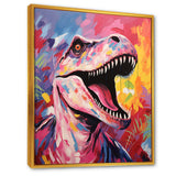 Popart Dino elegance - Dinosaur Framed Canvas Art