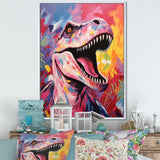 Popart Dino elegance - Dinosaur Framed Canvas Art