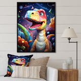 Cubist cute dinosaur for kids - Dinosaur Bedroom Wall Art