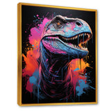 Blue and Purple Prehistoric dinosaur portrait - Dinosaur Wall Decor