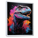 Blue and Purple Prehistoric dinosaur portrait - Dinosaur Wall Decor