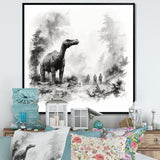 Impressionist Mesozoic pre historic landscape - Dinosaur Wall Art Prints