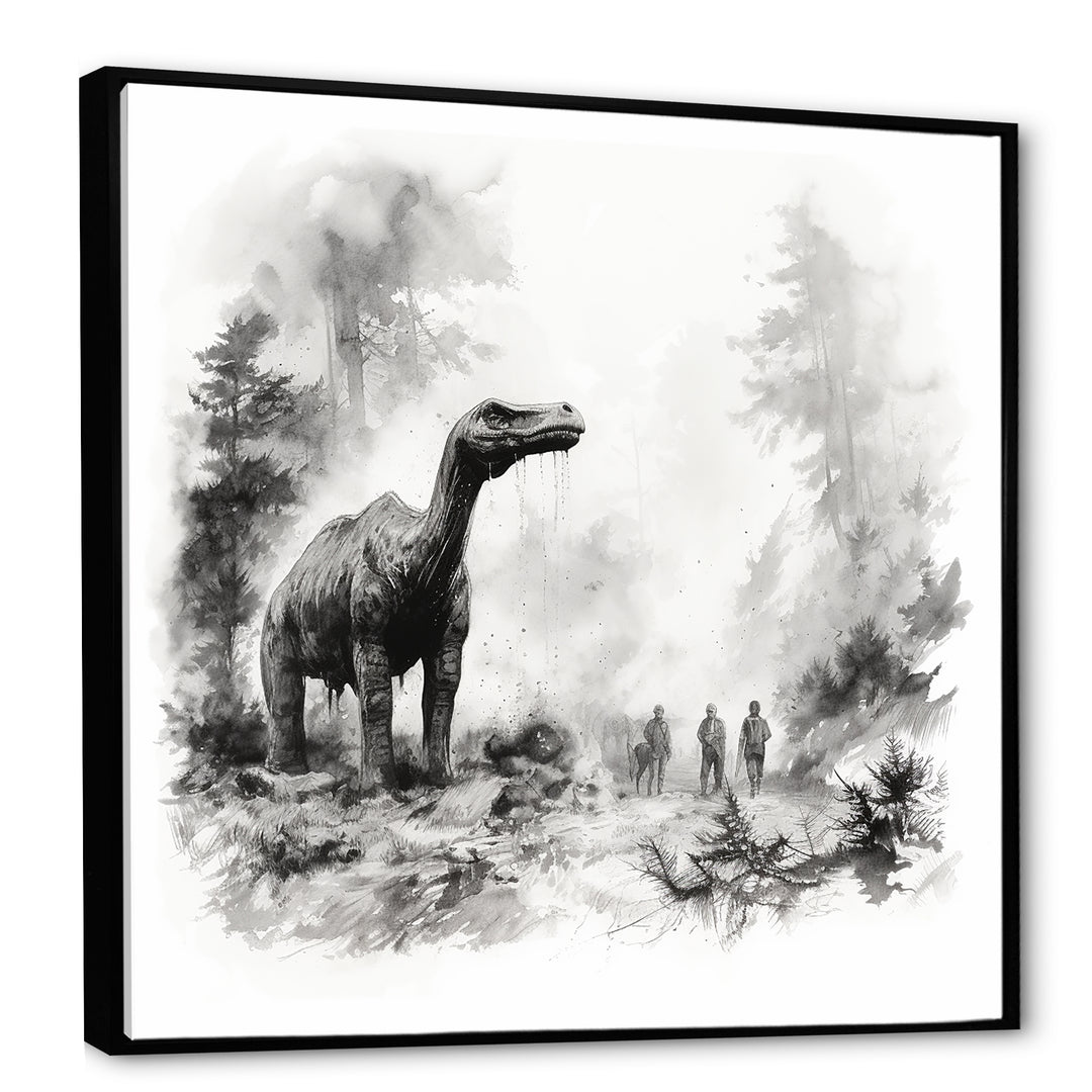 Impressionist Mesozoic pre historic landscape - Dinosaur Wall Art Prints