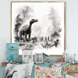 Impressionist Mesozoic pre historic landscape - Dinosaur Wall Art Prints