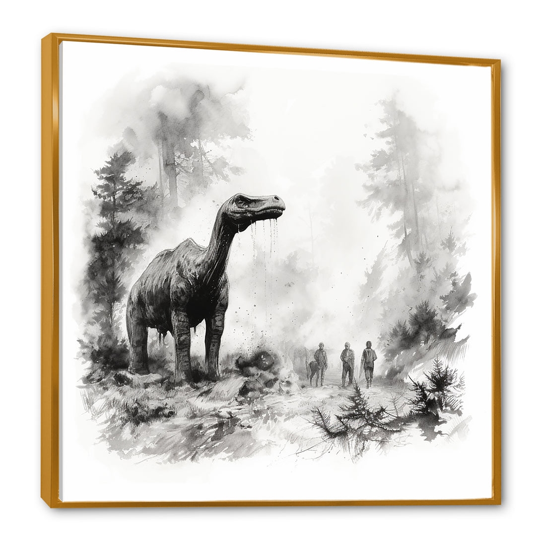 Impressionist Mesozoic pre historic landscape - Dinosaur Wall Art Prints
