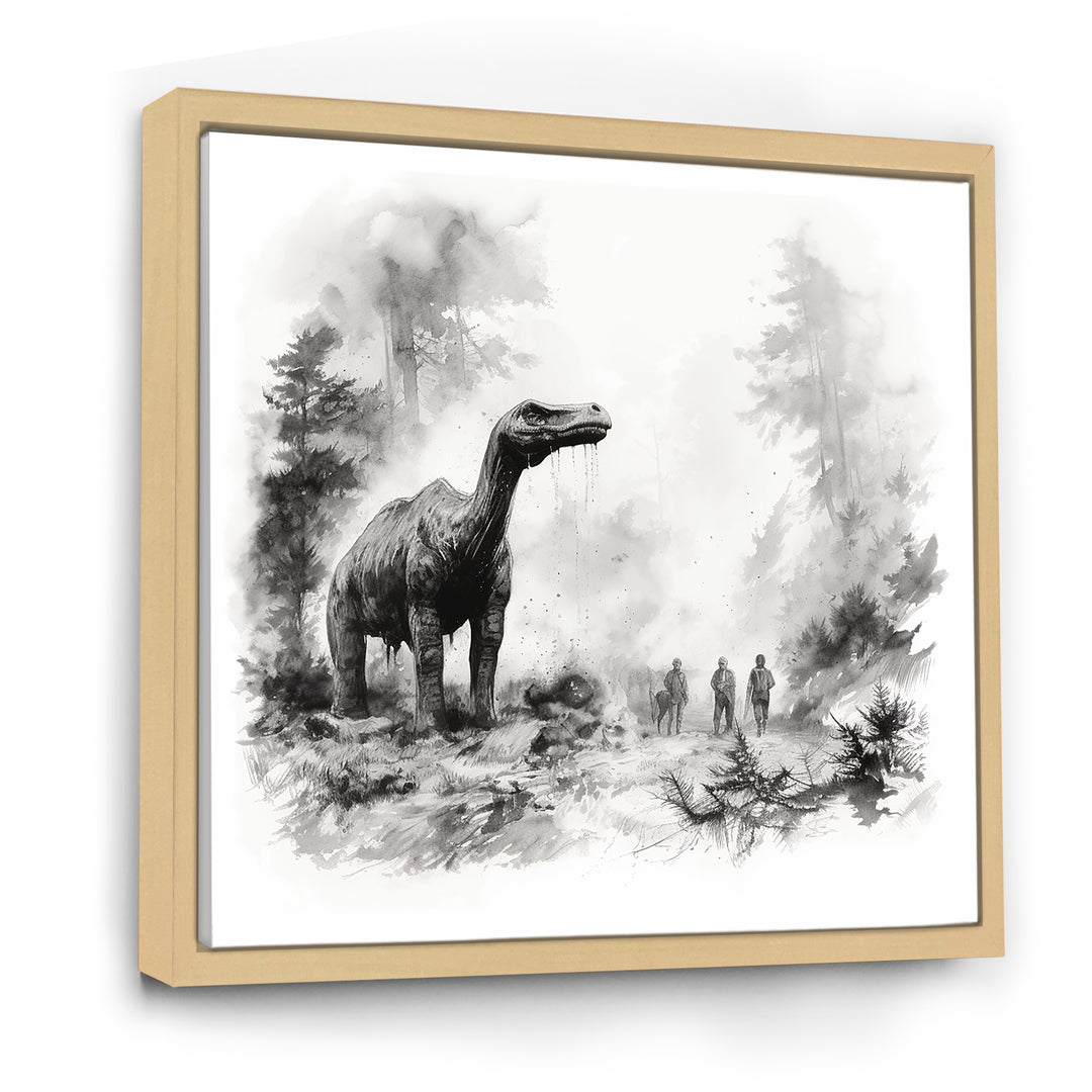 Impressionist Mesozoic pre historic landscape - Dinosaur Wall Art Prints