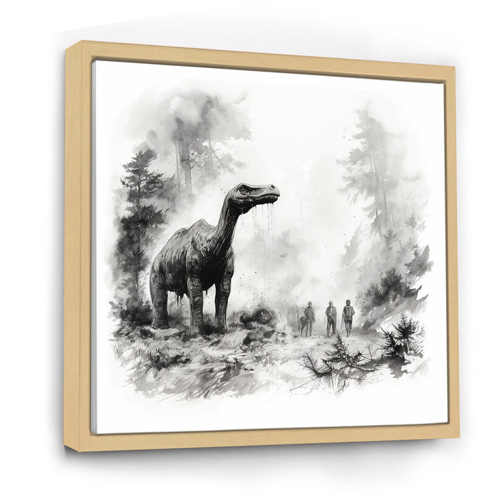 Impressionist Mesozoic pre historic landscape - Dinosaur Wall Art Prints