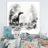 Impressionist Mesozoic pre historic landscape - Dinosaur Wall Art Prints