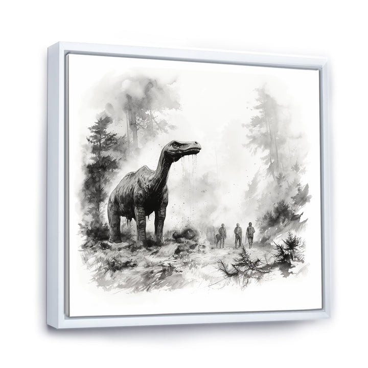 Impressionist Mesozoic pre historic landscape - Dinosaur Wall Art Prints