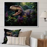 Prehistoric Velociraptors in the jungle - Dinosaur Home Decor Art