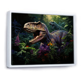 Prehistoric Velociraptors in the jungle - Dinosaur Home Decor Art