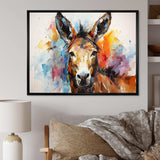 Abstract Donkey Reverie - Animals Canvas Wall Art