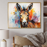 Abstract Donkey Reverie - Animals Canvas Wall Art