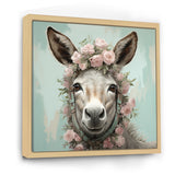 Cute floral donkey portrait - Donkey Wall Decor