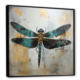 Green Dragonfly elegance - Dragonfly Bedroom Wall Art