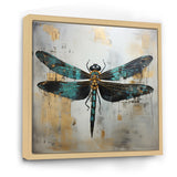 Green Dragonfly elegance - Dragonfly Bedroom Wall Art