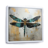 Green Dragonfly elegance - Dragonfly Bedroom Wall Art