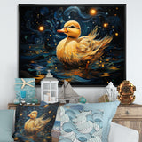 Yellow duck starry night wonders - Duck Wall Decor