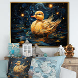 Yellow duck starry night wonders - Duck Wall Decor
