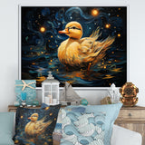 Yellow duck starry night wonders - Duck Wall Decor