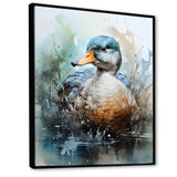Blue duck by the lake - Duck Wall Art Prints