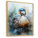 Blue duck by the lake - Duck Wall Art Prints